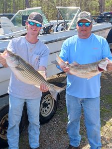 Two striped bass fish caught in SC