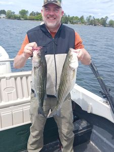 Two striped bass caught in South Carolina