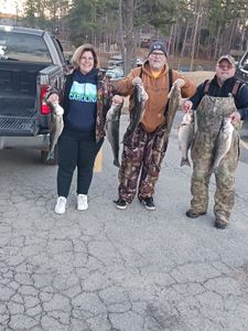 3 striped bass caught fishing in SC