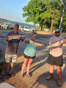 Three striped bass caught fishing in SC