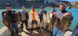 Seven summer and southern flounder caught while fishing in CA