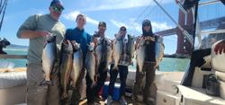 5 anglers fishing in CA with 9 fish