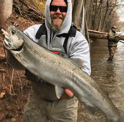 Two people fishing in New Hartford