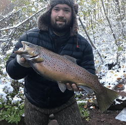 Angler with a big fish in Connecticut