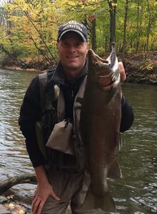 A large rainbow trout caught in New Hartford