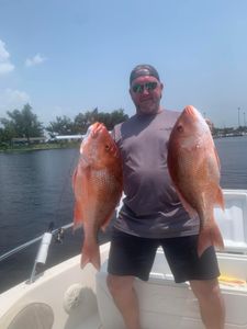 Two fish caught during a cruises and fishing trip in Tallahassee