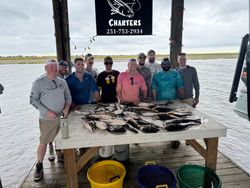 Group of 11 people fishing in LA