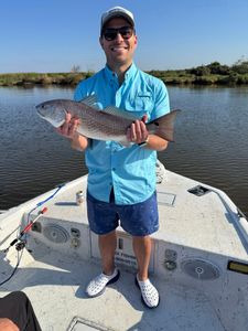 Fishing a redfish in LA