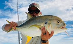 A giant trevally fish caught in FL