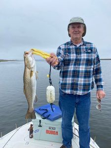 Caught a spotted weakfish measuring 113 inches while fishing in FL.