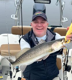 Caught a spotted weakfish measuring 18 inches in FL