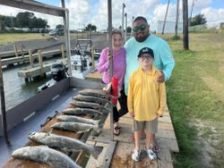 Two spotted weakfish caught while fishing in TX