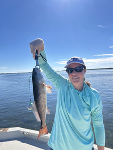 Nice redfish caught jigging with light tackle in Crystal River!