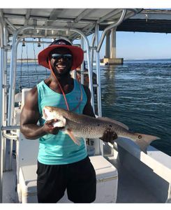 One angler enjoying a fishing trip in Orange Beach