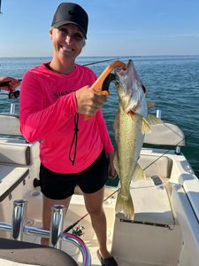 Two people fishing outdoors in OH