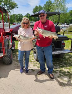 Two people fishing in Vermilion, OH