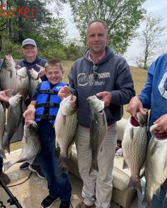 6 wiper (hybrid striped bass) fish caught in TN