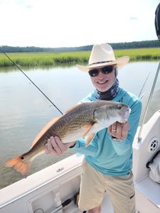 Large Redfish reeled from South Carolina