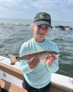 A 15-inch redfish caught while fishing in Mount Pleasant