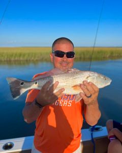 Redfish measuring 22 inches caught fishing in SC