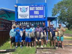 Two anglers with a great catch at Port Mansfield