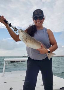 Angler fishing in Port Mansfield