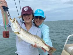 Spotted weakfish, 21 inches, fishing in Port Mansfield