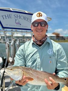Two redfish caught while fishing in Port Mansfield