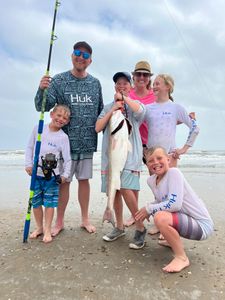 6 anglers fishing on Bolivar Peninsula