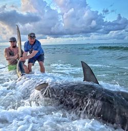 Anglers fishing on Bolivar Peninsula