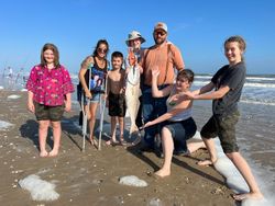 Redfish measuring 221 inches, caught on Bolivar Peninsula