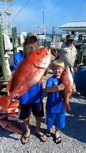 Two people fishing in Pensacola