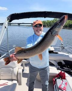 Northern pike fishing success on boat in Stillwater MN waters