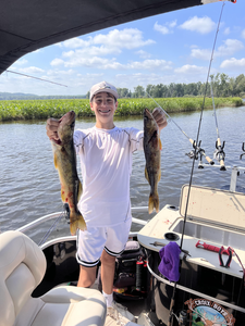 Huge walleyes and partly cloudy skies make for an epic fishing day!