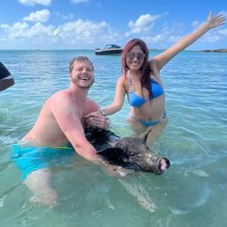 Two people fishing in Nassau