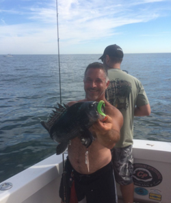 1 fisherman with a 12-inch fish in NY