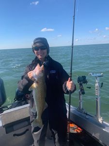 fisherman with big 21-inch catch in cleveland