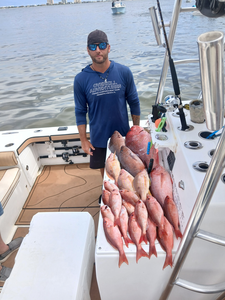Big Red Snapper caught on a great fishing day at the shore!