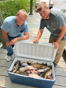 Two anglers fishing at Mount Pleasant