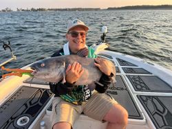 Successful catch of a channel catfish at Mount Pleasant