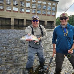 Two people fishing in Jackman