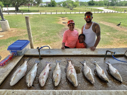 7 big fish caught by 3 people at Elmendorf
