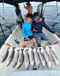 9 redfish caught on a fishing trip in TX