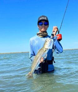 A lone angler fishing in Texas