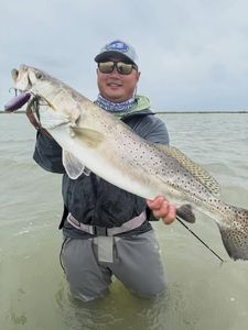 One person fishing in Rockport