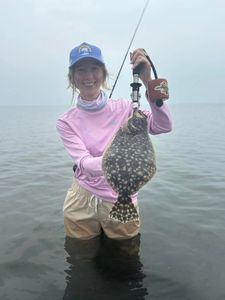 Photograph of a 17-inch Summer Flounder caught by one person in Rockport