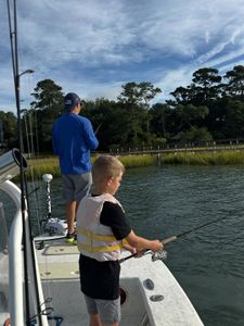 A person fishing in Wilmington