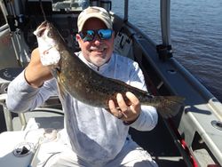 One fisherman in Jacksonville, Florida, enjoying a successful day of fishing.