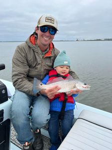 A single redfish caught in Brunswick, Georgia
