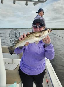 Spotted Weakfish, a 64-inch fish, caught while fishing in Brunswick